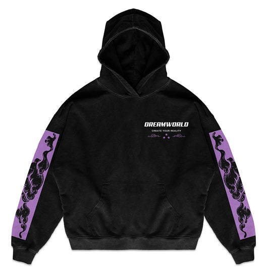 CREATE YOUR REALITY HOODIE (BLACK / PURPLE)