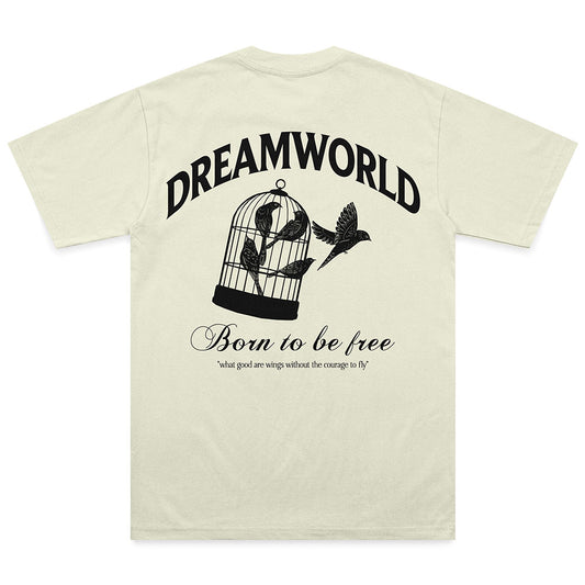 BORN TO BE FREE T-SHIRT (CREAM)